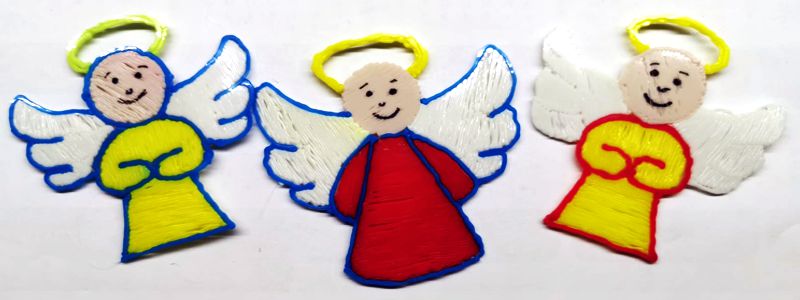 Aniołki wykonane na drukarce